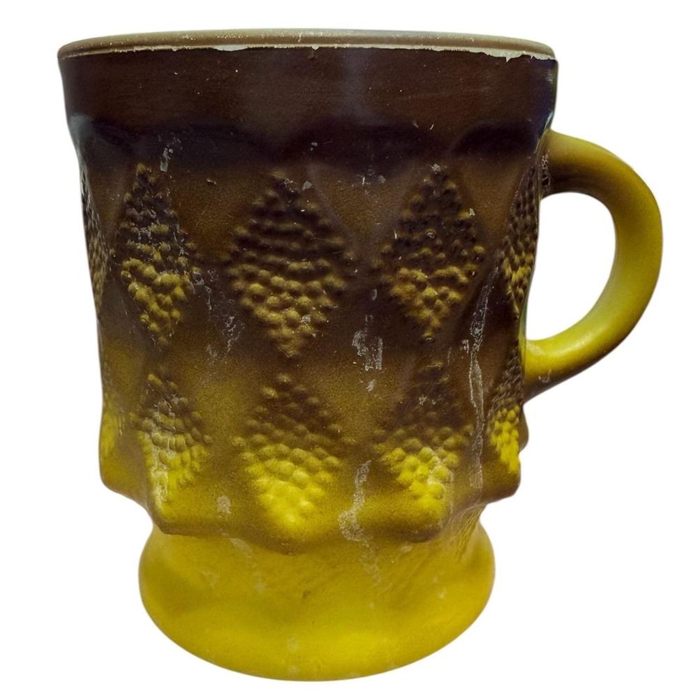 Vintage Fire-King Kimberly Mug Set of 3 Anchor Hocking Milk Glass Coffee Cups - Picture 7 of 13